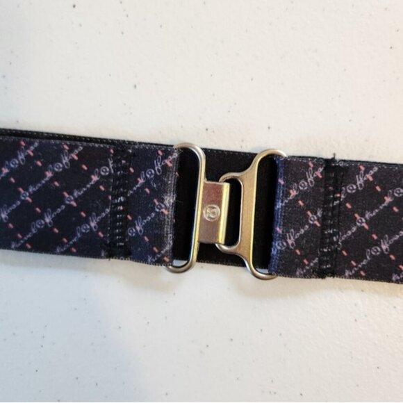 Lululemon Travel Floss Dance Belt Black Pink Stretchy Activewear - Picture 2 of 6